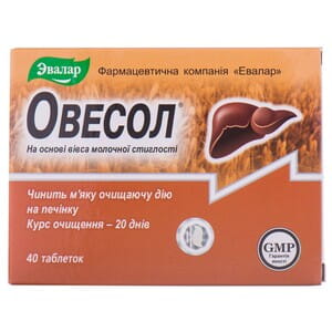 Овесол таблетки для мягкого очищения печени 40 шт