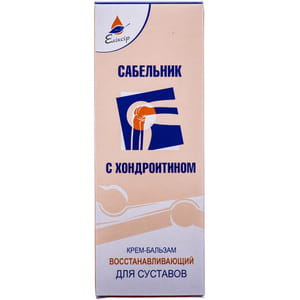 Крем-бальзам для тела Эликсир Сабельник с хондроитином для восстановления костных и суставных тканей 75 мл