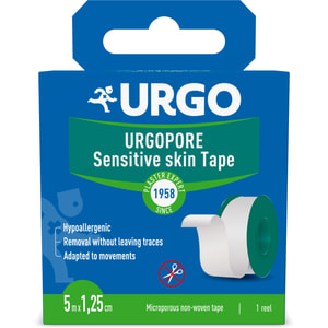 Пластырь медицинский URGOPORE (Ургопор) бумажная лента размер 5 м х 1,25 см 1 шт