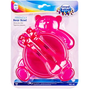 Набор столовых приборов CANPOL (Канпол) артикул 2/422 Медвежонок тарелка, вилка и ложка