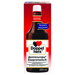 Розчин загальнозміцнюючої дії  Доппельгерц Енерготонік Н з вітаміном С 250 мл