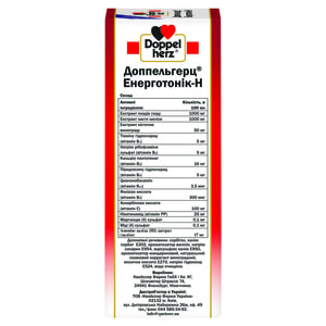 Розчин загальнозміцнюючої дії  Доппельгерц Енерготонік Н з вітаміном С 250 мл