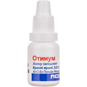 Отинум  краплі вушні 0,2г/г фл. 10мл