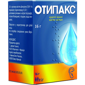 Отипакс краплі вушні фл. 16г