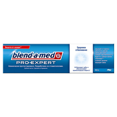 Зубная паста BLEND-A-MED (Блендамед) Pro-Expert (Про эксперт) Здоровое отбеливание мята 100 мл