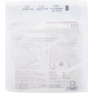 Рукавички хірургічні стерильні латексні неприпудренні Medi-Grip (Меді-грип) PF пара розмір 8