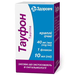 Тауфон крап. очні 40мг/мл фл. 5мл №3