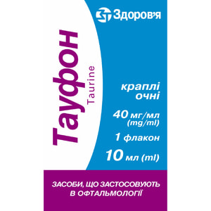 Тауфон крап. очні 40мг/мл фл. 5мл №3
