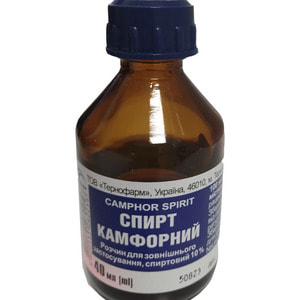 Спирт камфорный р-р д/наруж. прим. спирт. 10% фл. 40мл