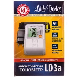 Измеритель (тонометр) артериального давления цифровой LITTLE DOCTOR (Литл Доктор) модель LD - 3A автоматический с адаптером