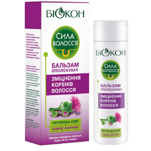 Бальзам-ополаскиватель для волос БИОКОН Сила волос укрепление корней волос 215 мл