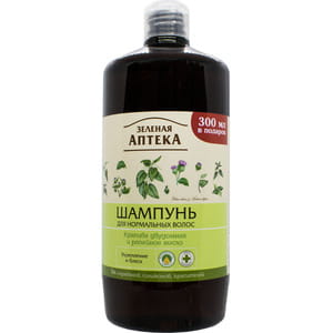 Шампунь для нормального волосся Зеленая аптека  з крапивою дводомною та репейним маслом 1000 мл
