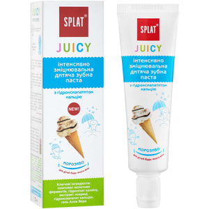 Зубная паста SPLAT (Сплат) Juicy детская укрепляющая с гидроксиапатитом Мороженное 35 мл