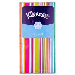 Платочки носовые бумажные KLEENEX (Клинекс) Original (Оригинал) белые 10 упаковок по 10 шт