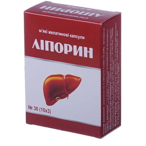 Капсулы мягкие желатиновые для улучшения работы печени и желчного пузыря Липорин 3 блистера по 10 шт