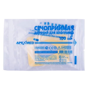 Сечоприймач педіатричний (дитячий) стерильний для хлопчиків об'єм 100 мл Apexmed