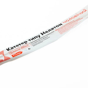 Катетер урологический Нелатона для катетеризации мочевого пузыря у мужчин размер Fr 14 зеленый Apexmed