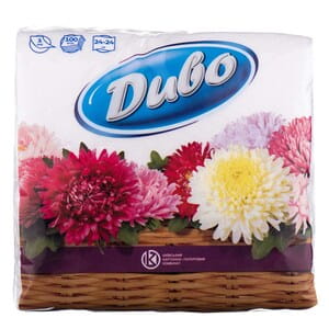 Салфетки бумажные ДИВО однослойные белые 100 шт