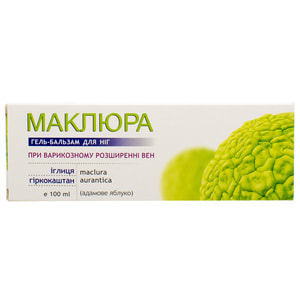 Гель-бальзам для ног Маклюра Иглица и каштан при варикозном разширении вен 100 мл