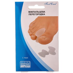 Перегородка гелева FOOT CARE (Фут Кеа) артикул GA-9014 міжпальцева розмір S до 34 1 пара