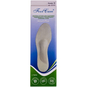 Стелька кожанная FOOT CARE (Фут Кеа) артикул УПС-003 для поддержания продольного и поперечного сводов стопы размер 35