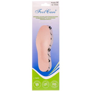 Стелька кожанная FOOT CARE (Фут Кеа) артикул УПС-003 для поддержания продольного и поперечного сводов стопы размер 37