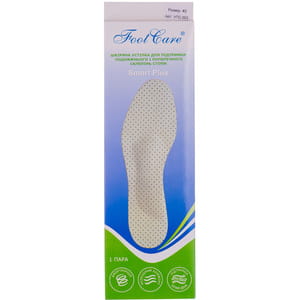 Стелька кожанная FOOT CARE (Фут Кеа) артикул УПС-003 для поддержания продольного и поперечного сводов стопы размер 40