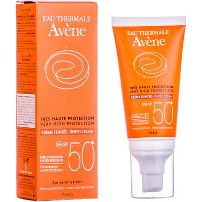 Крем солнцезащитный SPF50+ AVENE (Авен) тональный для чувствительной кожи 50 мл