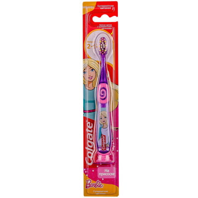 Зубная щетка детская COLGATE (Колгейт) Барби и Человек Паук для детей от 2 до 5-ти лет супермягкие щетинки