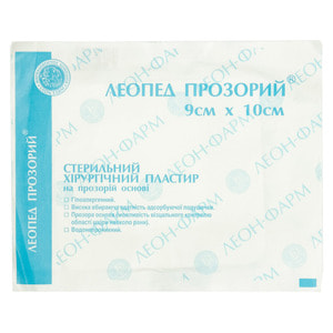 Пластырь хирургический Леопед стерильный прозрачный размер 9 см х 10 см 1 шт