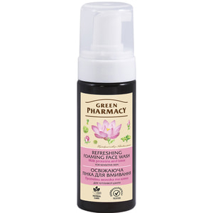 Пінка для вмивання Зелена аптека освіжаюча з протеїнами молока та лотос 150мл