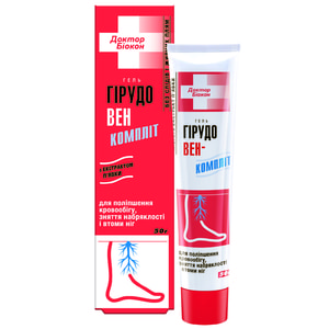 Гель для тіла БІОКОН Доктор Біокон Гірудовен комплит для профілактики набряклості і варикозного розширення вен 50 г