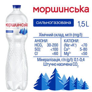 Вода мінеральна Моршинська газована 1,5 л
