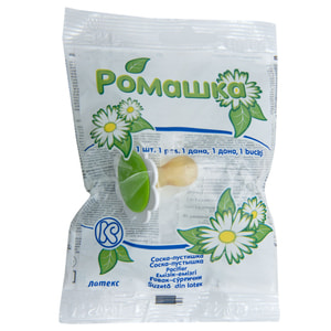 Соска-пустышка Ромашка тип 2 латексная в индивидуальной упаковке 1 шт