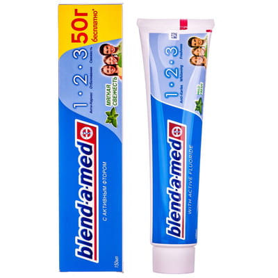 Зубная паста BLEND-A-MED (Блендамед) 1-2-3 Мягкая свежесть 150 мл