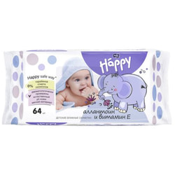 Серветки вологі BELLA (Бела) Happy Baby Alantoin 64 шт