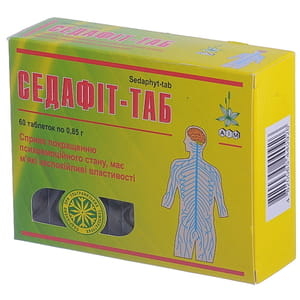 Диетическая добавка успокоительного действия Седафит-Таб таблетки 0,85г 30 блистеров по 2шт