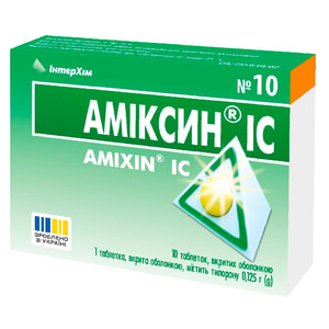 Аміксин IC табл. в/о 0,125г №10