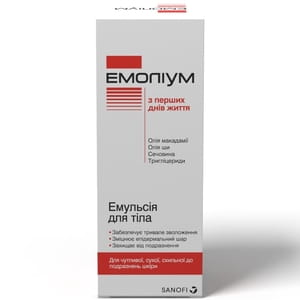 Емульсія для тіла Емоліум для чутливої, сухої та подразненної шкіри з перших днів життя 200 мл