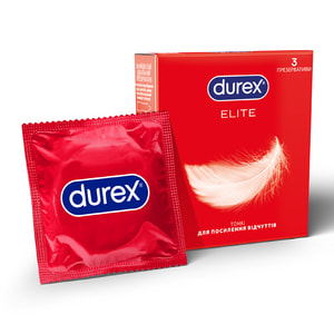 Презервативи латексні з силіконовою змазкою DUREX (Дюрекс) Elite (тонкі) З шт
