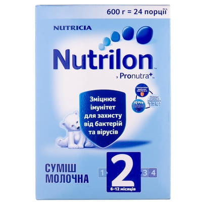 Суміш молочна дитяча Нутриція NUTRILON (Нутрилон) 2 з 6 до 12 місяців 600 г