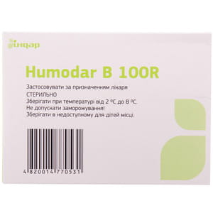 Хумодар Б100Р сусп. д/ин. 100МЕ/мл картр. 3мл №5