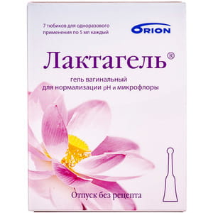 Гель вагинальный Лактагель для нормализации рН и микрофлоры в тюбиках по 5 мл 7 шт