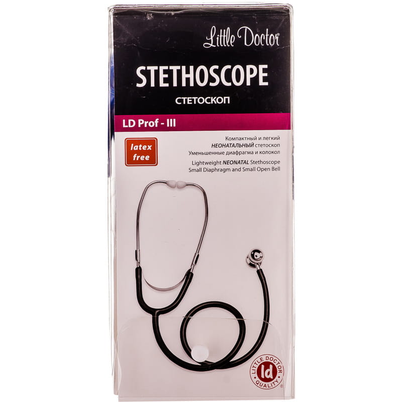 Стетоскоп LITTLE DOCTOR (Литл Доктор) модель Prof-3 SLDE неонатальный с двухсторонней головкой - LITTLE DOCTOR INTERNATIONAL PTE. LTD - Стетоскопы - Аптека 9-1-1
