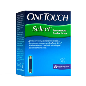 Тест-полоски для глюкометра One Touch Select (Ван тач селект) 2 тубы по 25 шт