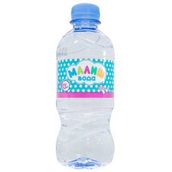 Вода бутильована Малиш для приготування дитячого харчування та пиття 0,33л NEW