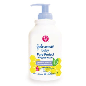 Мыло жидкое детское JOHNSON'S BABY (Джонсон Бэби) Pure Protect (Пюр Протект) 2 в 1 для рук и тела 300 мл