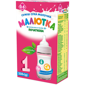 Смесь сухая детская Хорол Малютка 1 молочная для питания детей с рождения до 6-ти месяцев (начальная) 350 г NEW