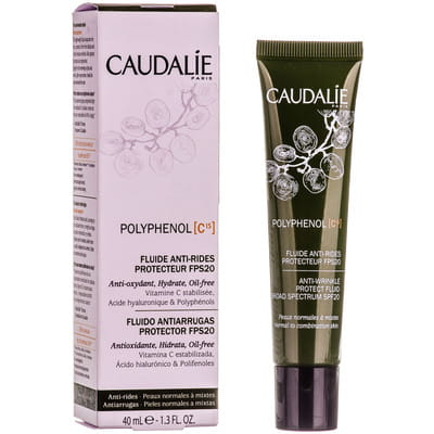 Флюид для лица CAUDALIE ( Кадали ) Polyphenol C 15 ( Полифенол С 15 ) защитный дневной против морщин SPF20 40мл