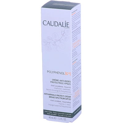 Крем для обличчя CAUDALIE (Кадалі) Polyphenol C 15 (Поліфенол С 15) захисний денний проти зморшок SPF20 40мл